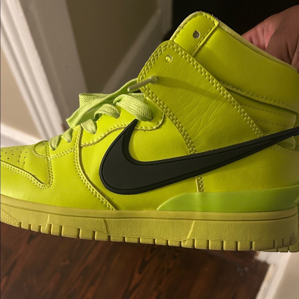 Nike Neon Green High-Tops with Black Swoosh